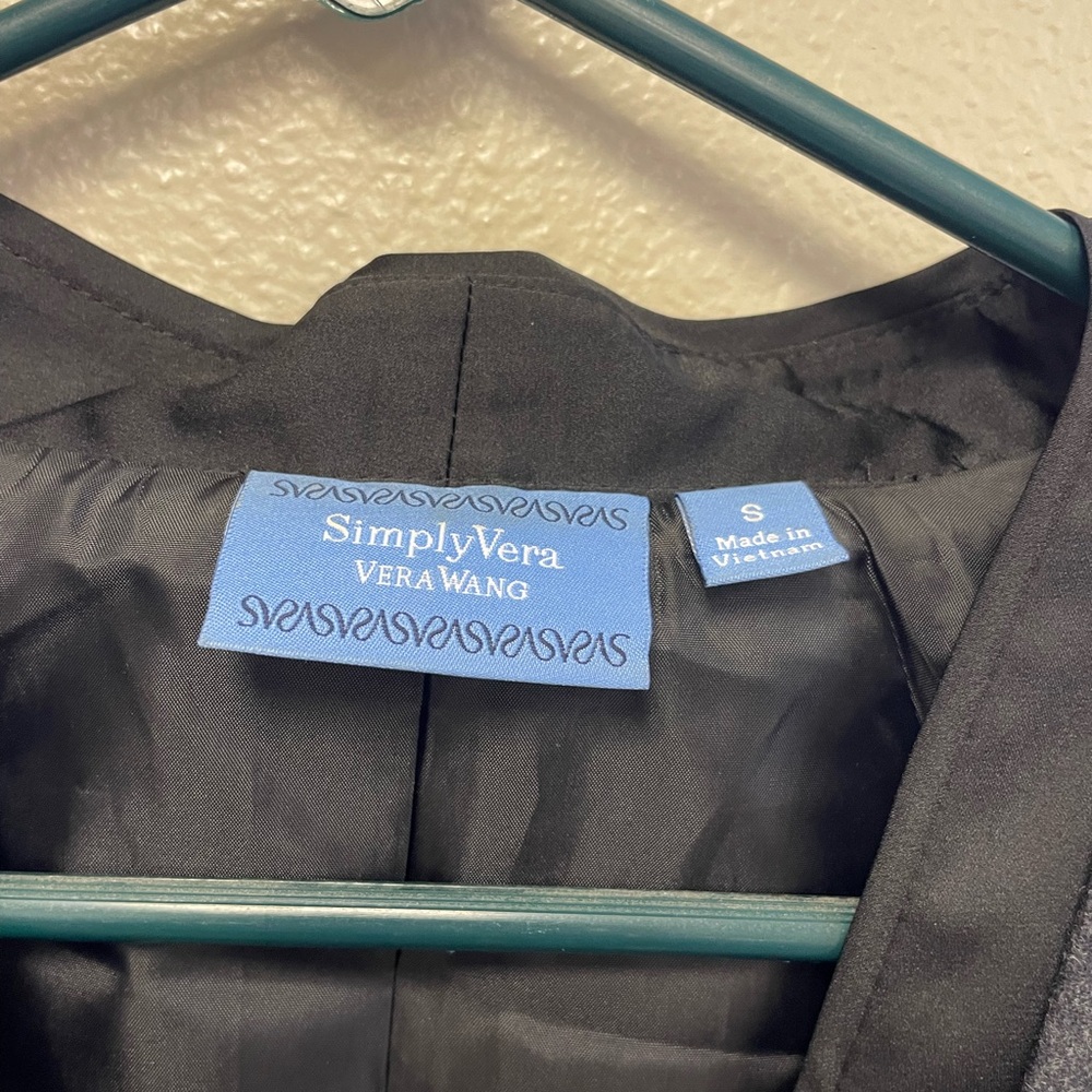 Simply Vera, Vera Wang Dark Gray Wool Blend Bolo Jacket. Size Small - Picture 3 of 7